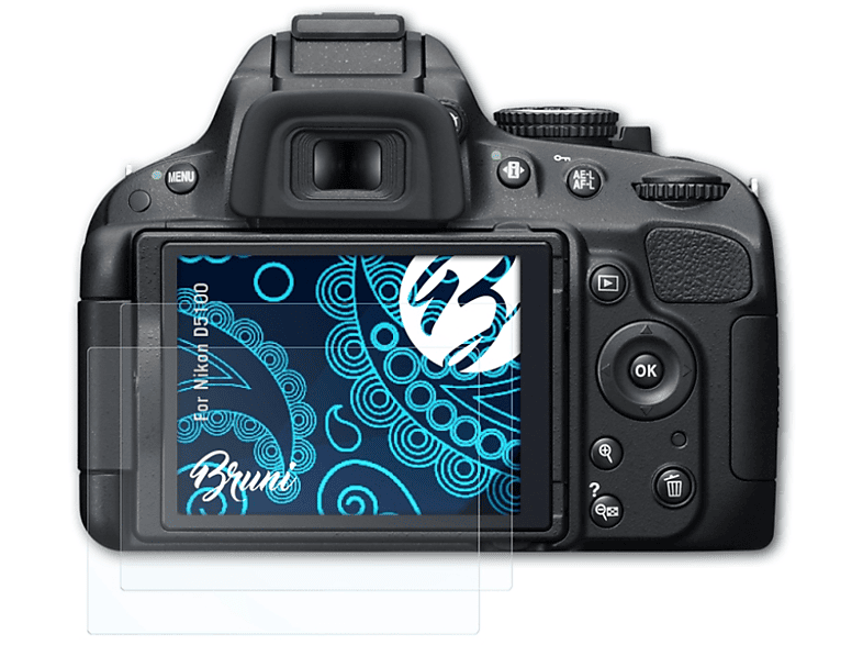 BRUNI 2x Basics-Clear Schutzfolie(für Nikon D5100)
