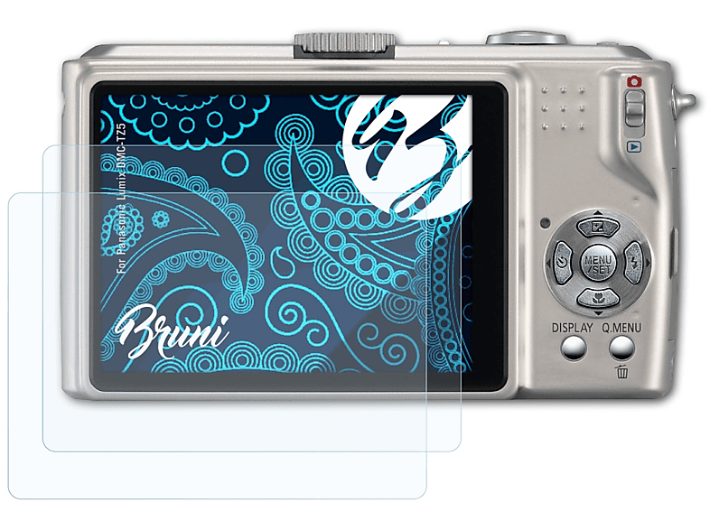BRUNI 2x Basics-Clear Schutzfolie(für Panasonic Lumix DMC-TZ5)