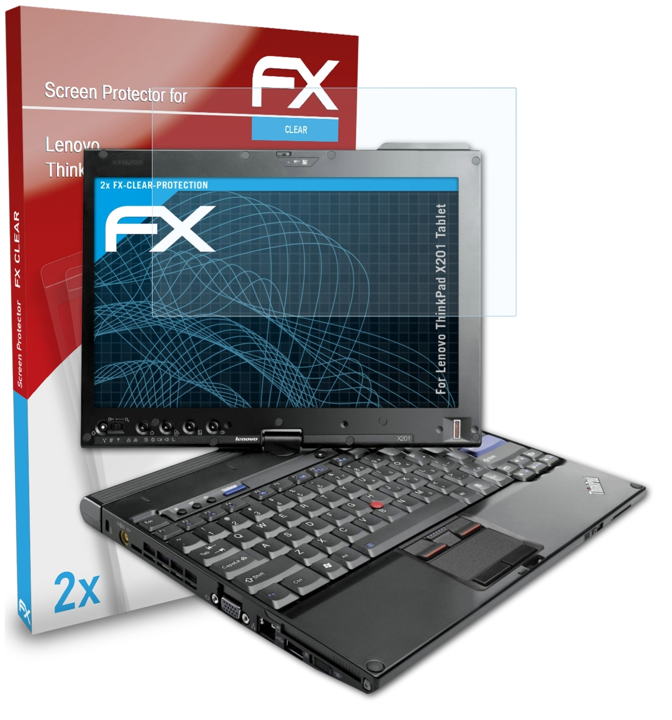 ATFOLIX 2x FX-Clear Displayschutz(für Lenovo ThinkPad Tablet) X201