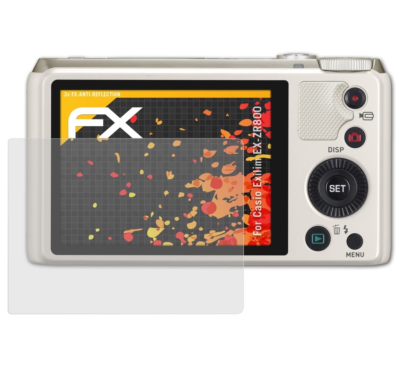 ATFOLIX 3x FX-Antireflex EX-ZR800) Displayschutz(für Casio Exilim