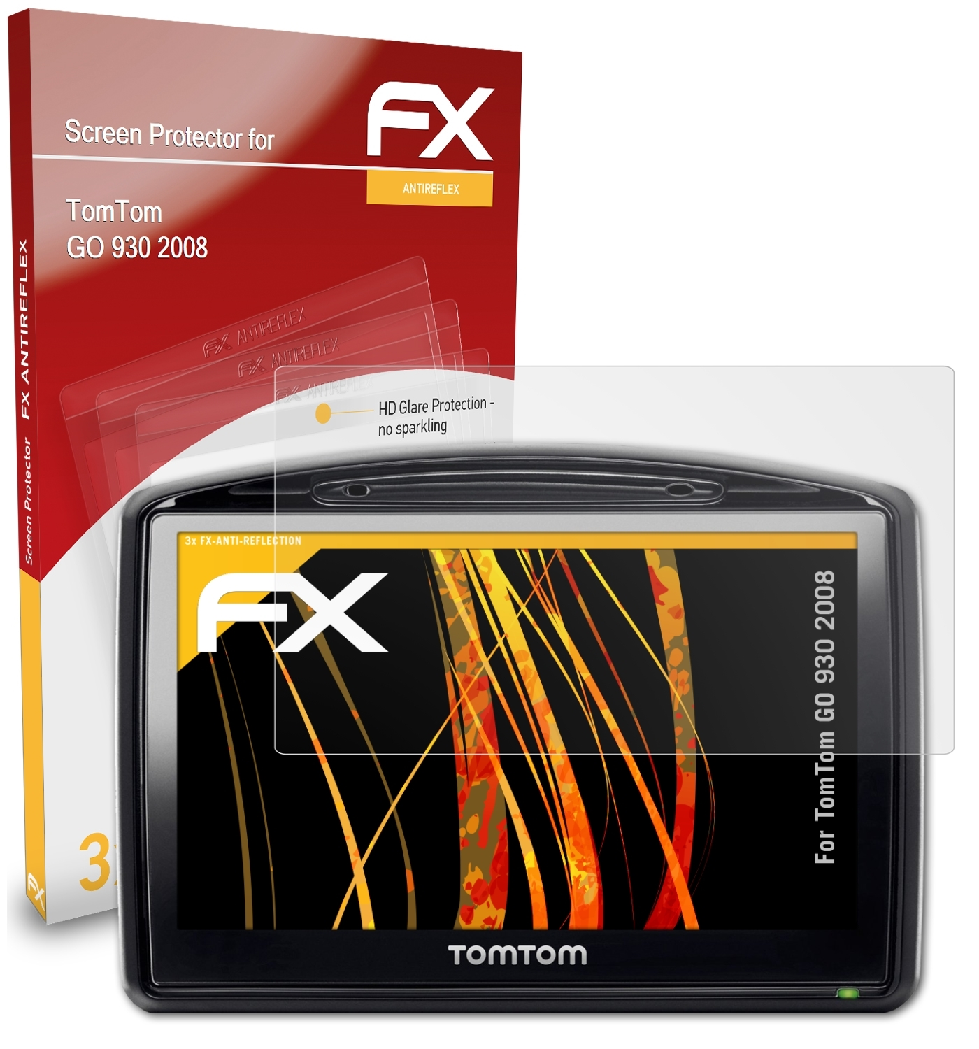 Displayschutz(für TomTom 930 FX-Antireflex ATFOLIX 3x GO (2008))