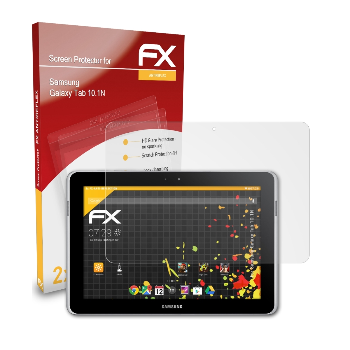 10.1N) Samsung FX-Antireflex Tab ATFOLIX 2x Displayschutz(für Galaxy