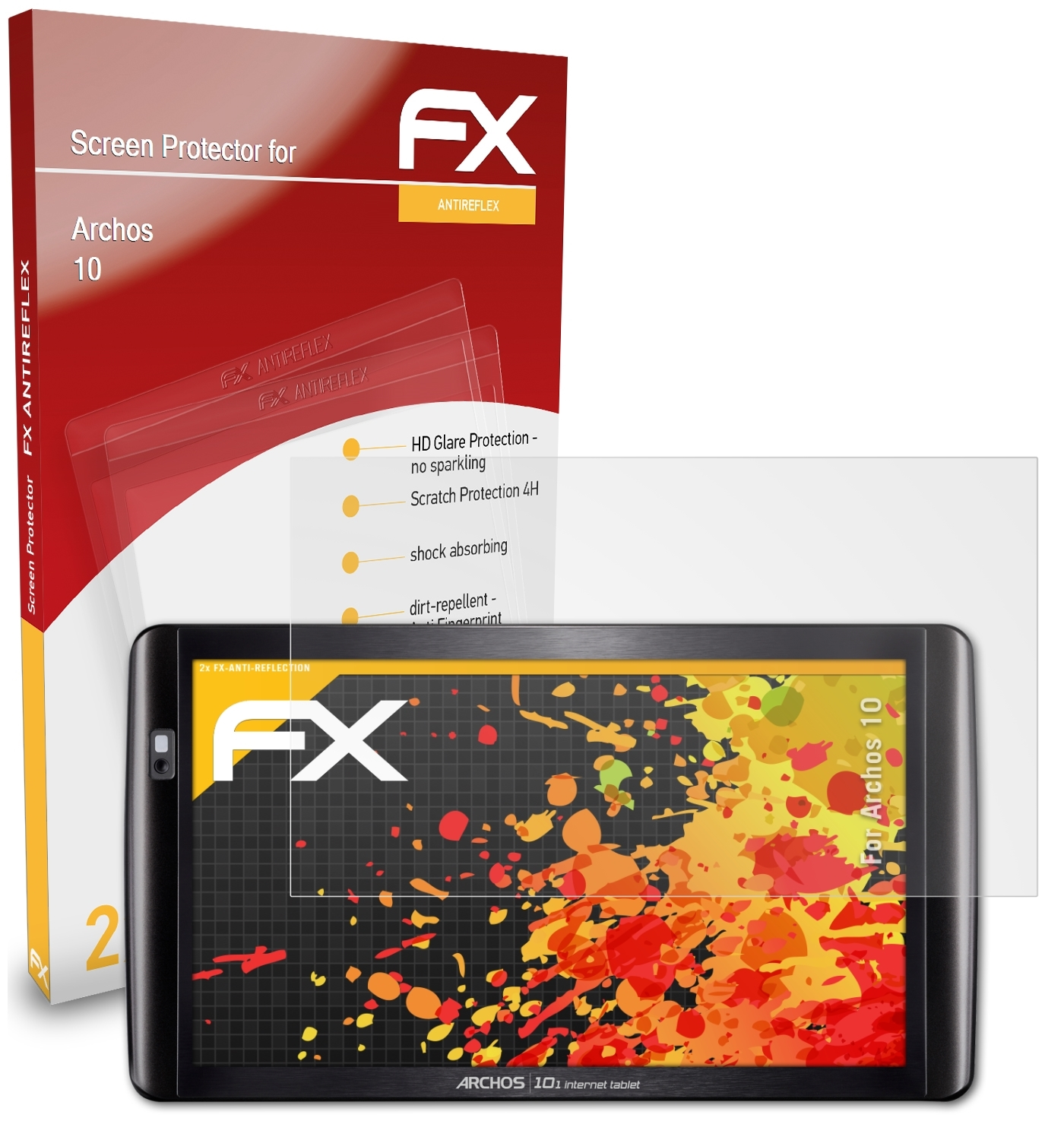 FX-Antireflex 2x 10) Displayschutz(für Archos ATFOLIX