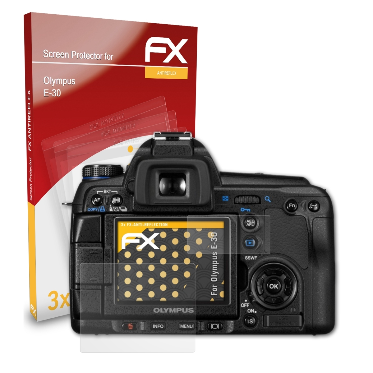 ATFOLIX 3x FX-Antireflex Displayschutz(für Olympus E-30)