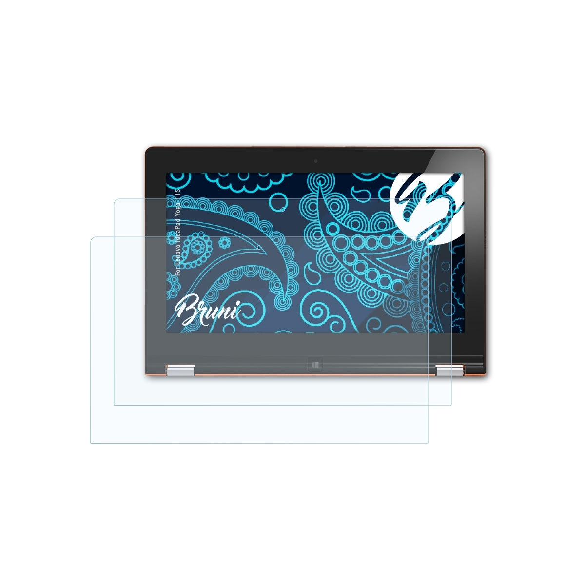 BRUNI 2x Basics-Clear Schutzfolie(für Lenovo Yoga 11S) IdeaPad