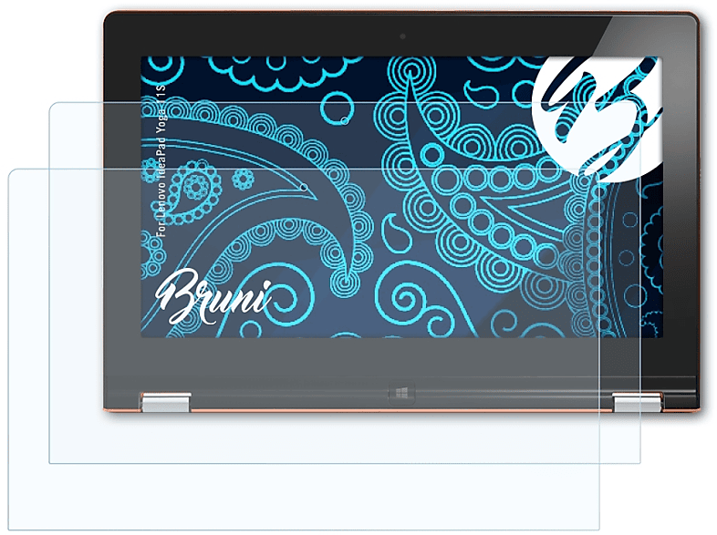 BRUNI 2x Basics-Clear Schutzfolie(für Lenovo IdeaPad Yoga 11S)