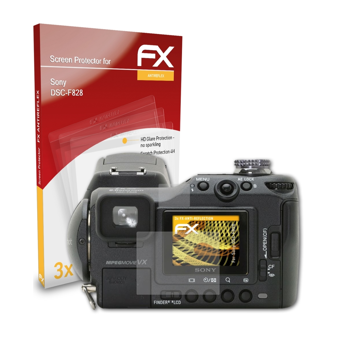 Sony 3x DSC-F828) Displayschutz(für FX-Antireflex ATFOLIX