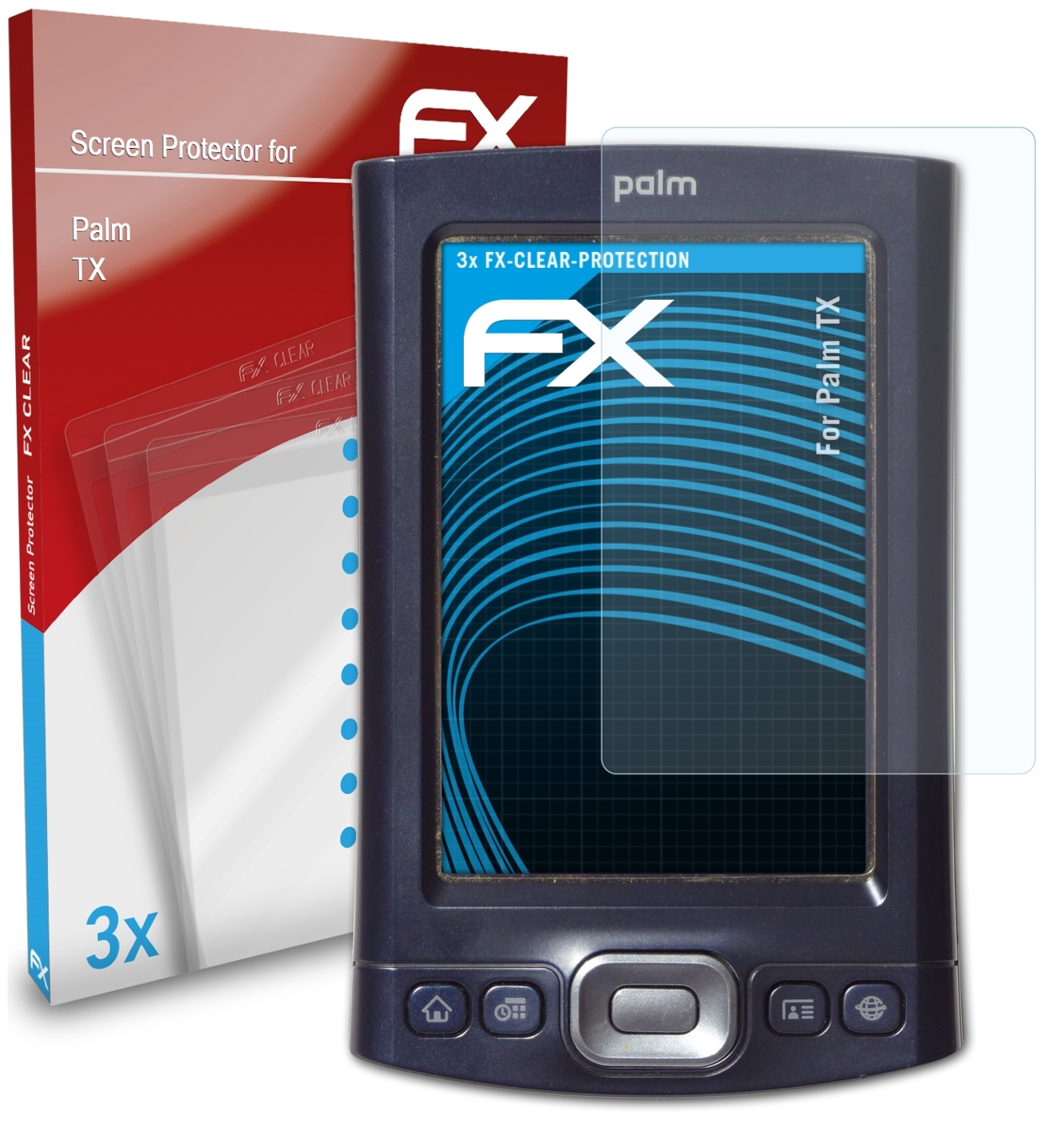 ATFOLIX 3x FX-Clear Palm Displayschutz(für TX)