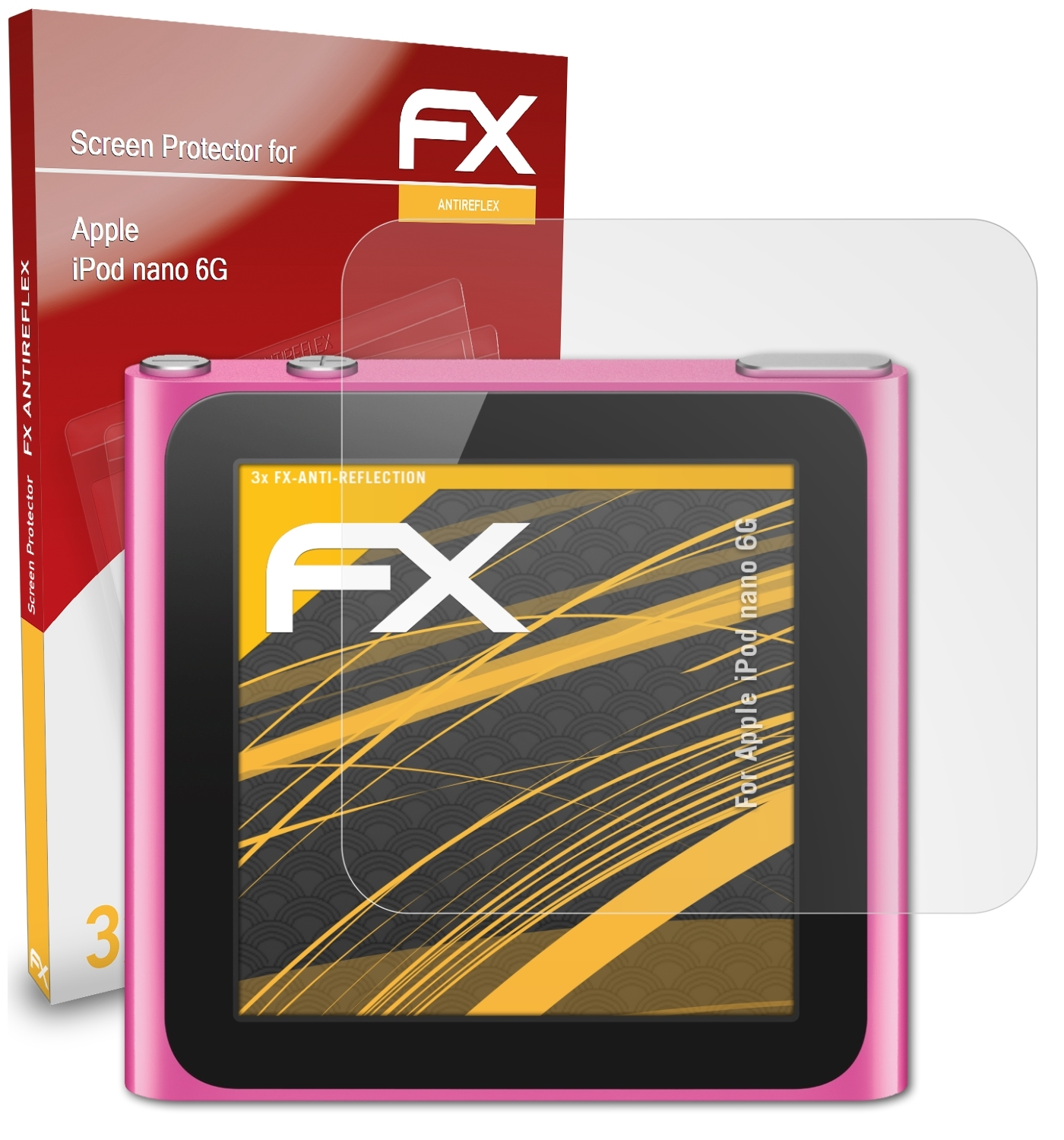 iPod ATFOLIX nano FX-Antireflex 3x Apple 6G) Displayschutz(für
