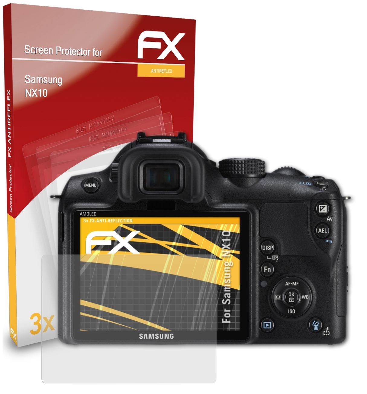 ATFOLIX 3x FX-Antireflex Samsung NX10) Displayschutz(für