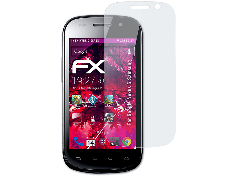 ATFOLIX FX-Hybrid-Glass Schutzglas(für Google Nexus S (Samsung))