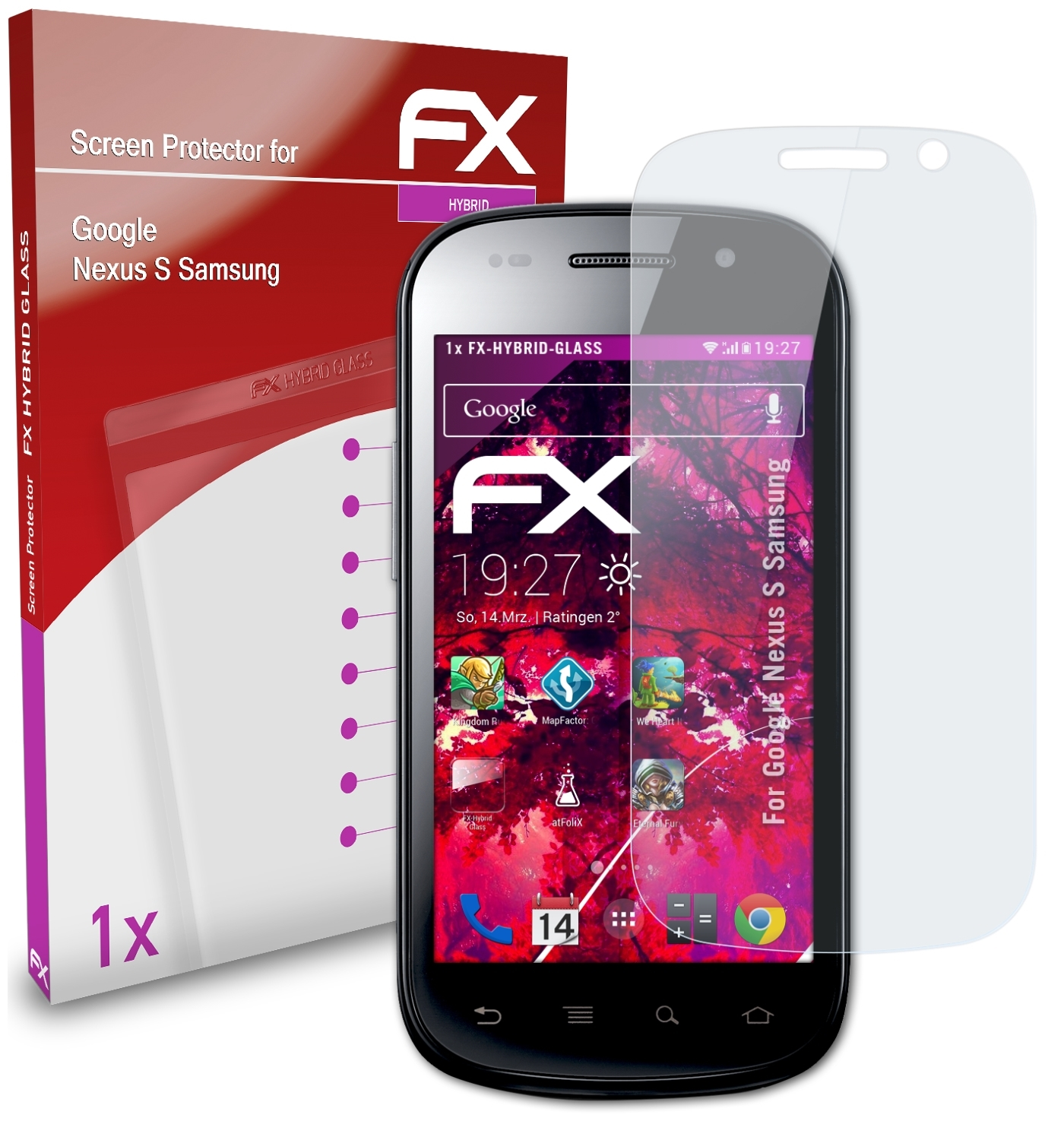 ATFOLIX FX-Hybrid-Glass Nexus Schutzglas(für Google (Samsung)) S