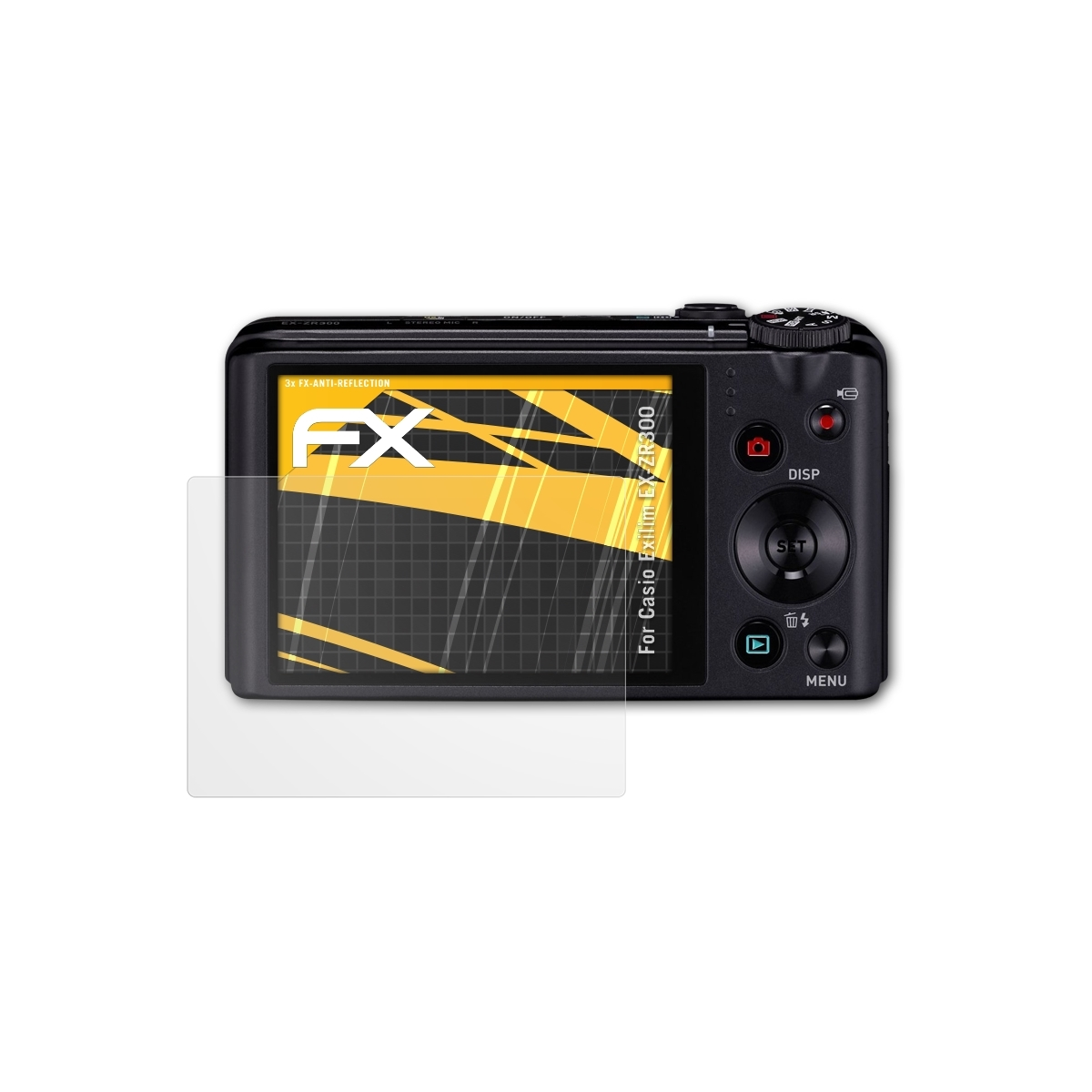 ATFOLIX Casio EX-ZR300) 3x Displayschutz(für Exilim FX-Antireflex