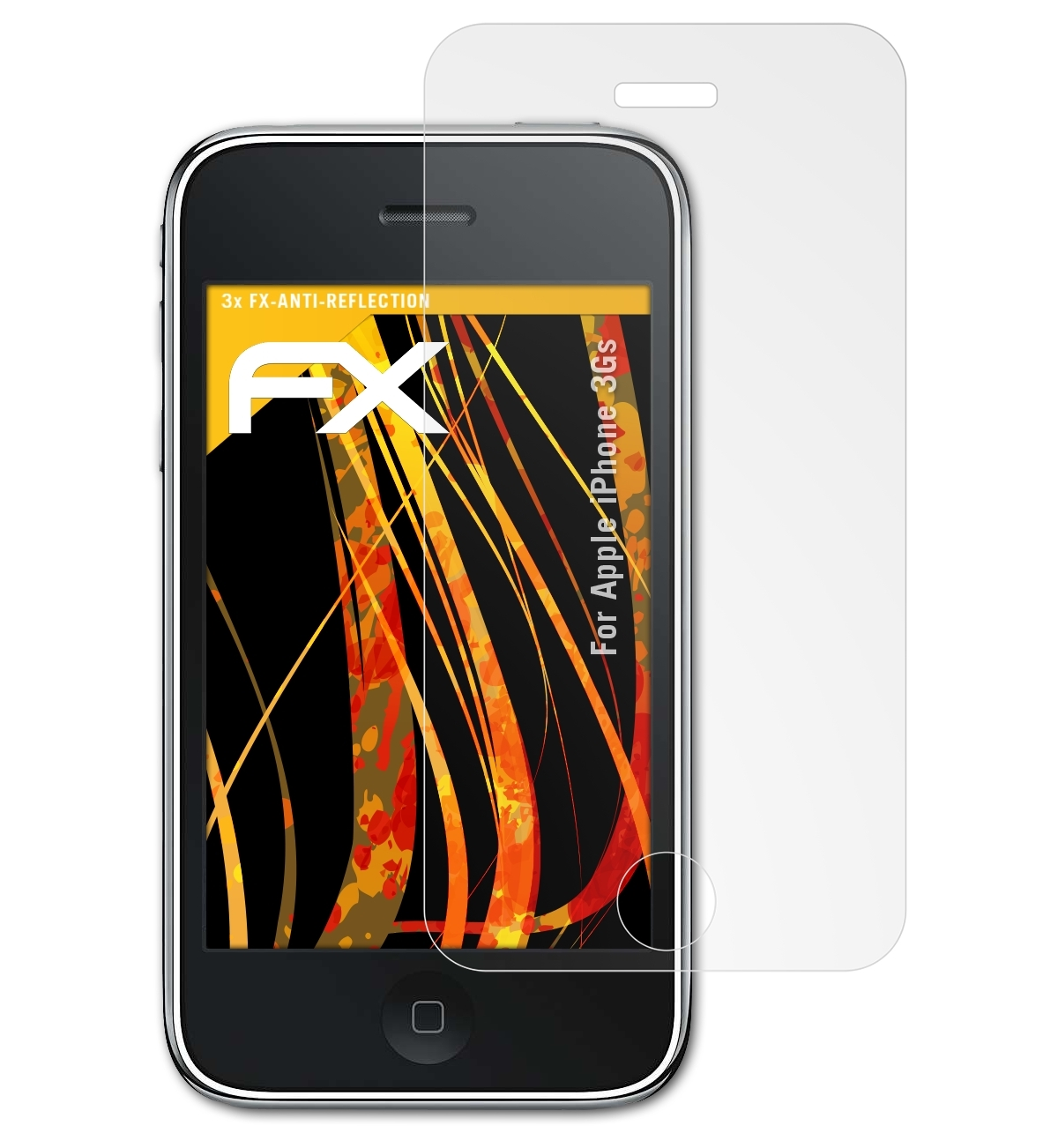 ATFOLIX Apple Displayschutz(für 3x FX-Antireflex iPhone 3Gs)