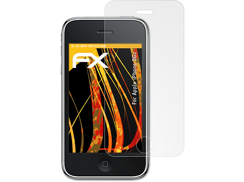 ATFOLIX 3x FX-Antireflex Displayschutz(für Apple iPhone 3Gs)