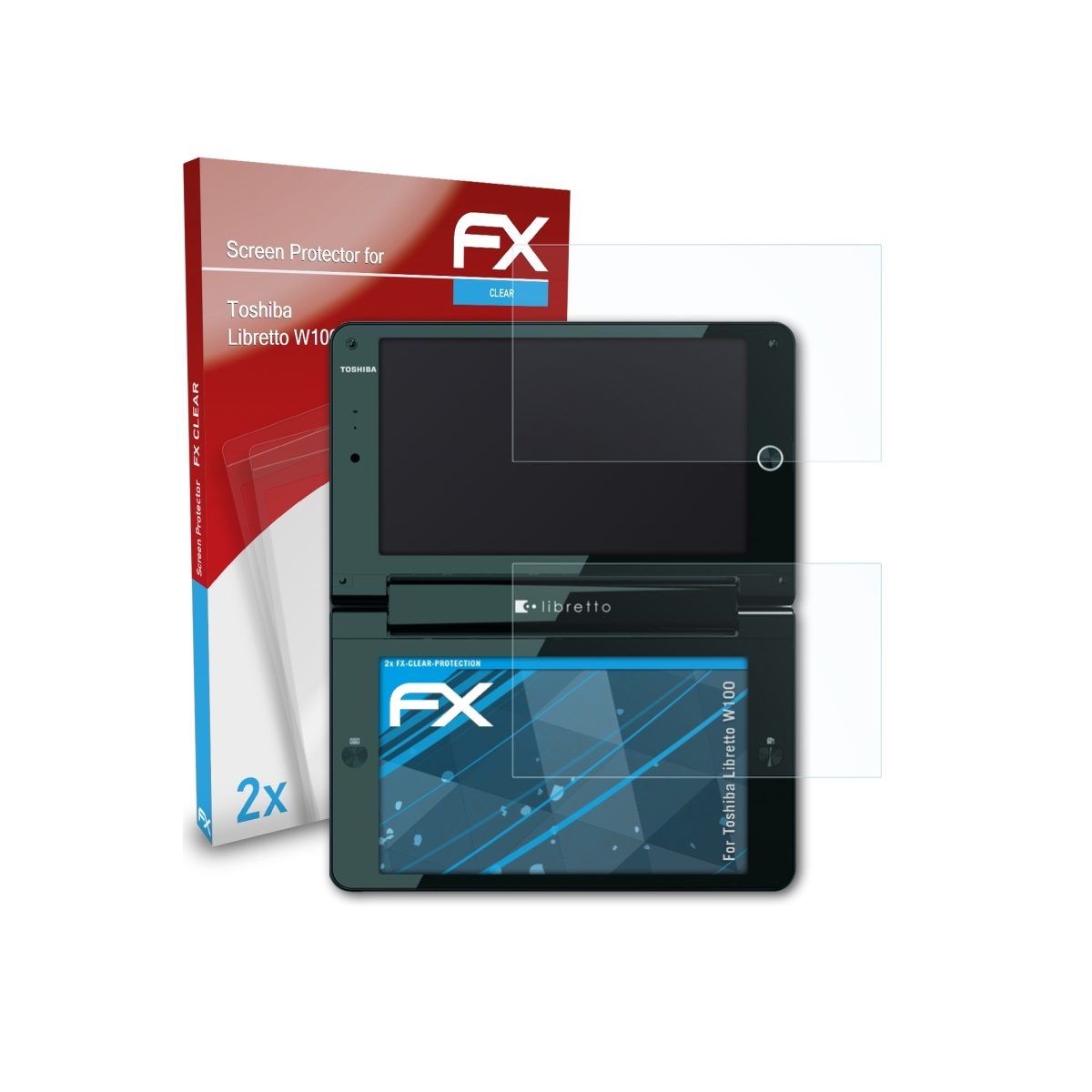 ATFOLIX 2x Toshiba FX-Clear Libretto W100) Displayschutz(für