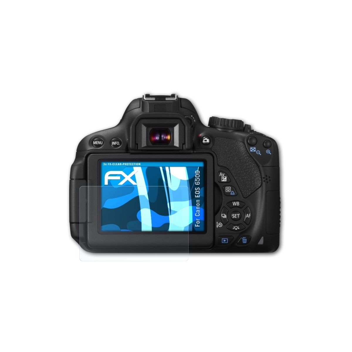 Canon EOS 650D) 3x ATFOLIX Displayschutz(für FX-Clear