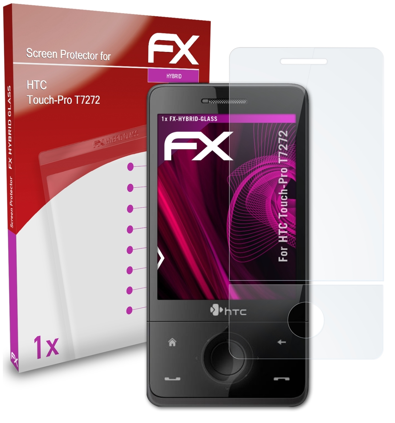 FX-Hybrid-Glass HTC Touch-Pro ATFOLIX Schutzglas(für T7272)