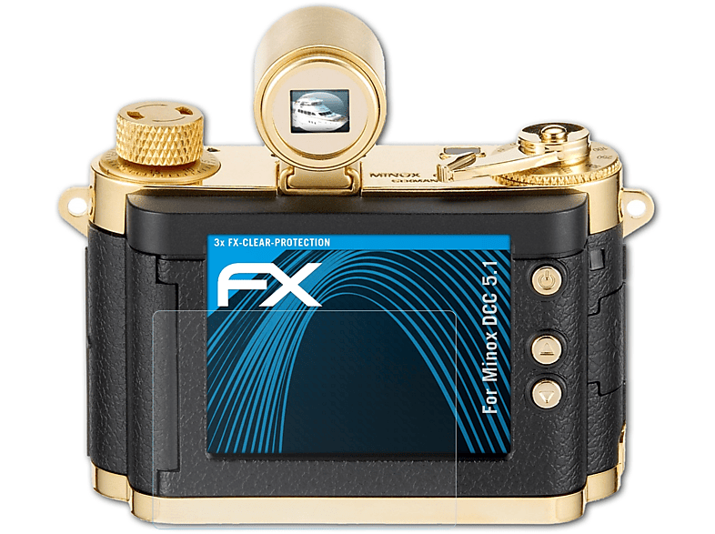 ATFOLIX 3x FX-Clear Displayschutz(für 5.1) Minox DCC
