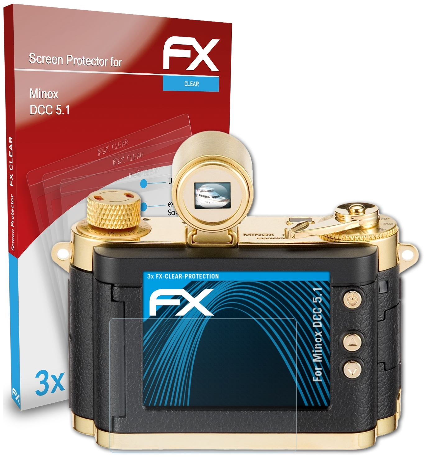 DCC 3x ATFOLIX 5.1) Displayschutz(für FX-Clear Minox