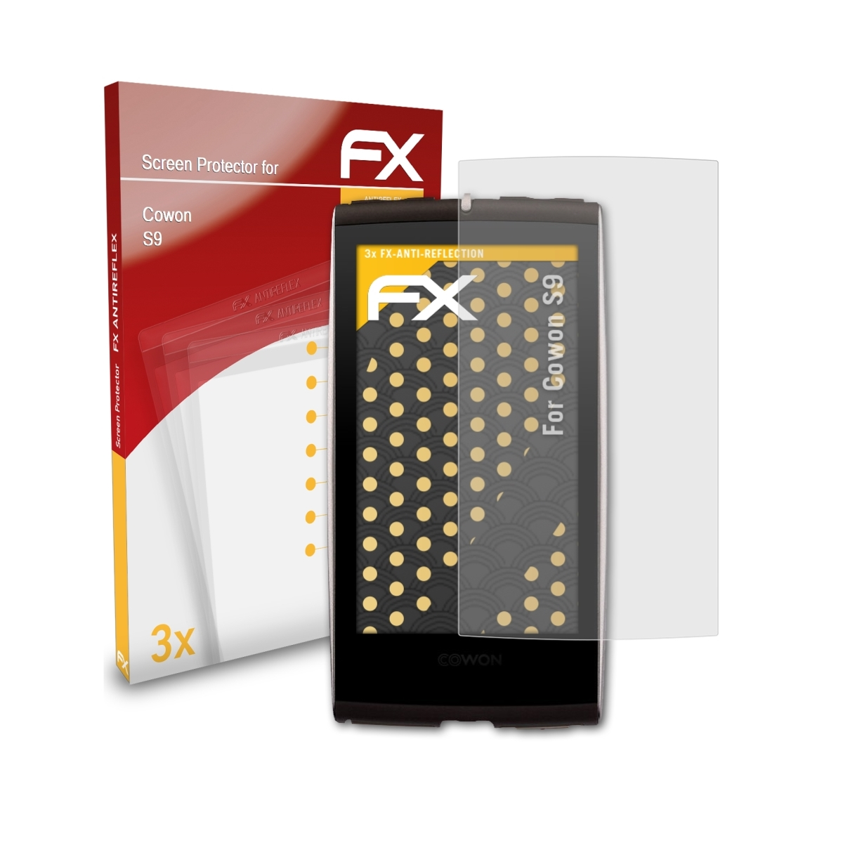 FX-Antireflex Displayschutz(für 3x ATFOLIX S9) Cowon