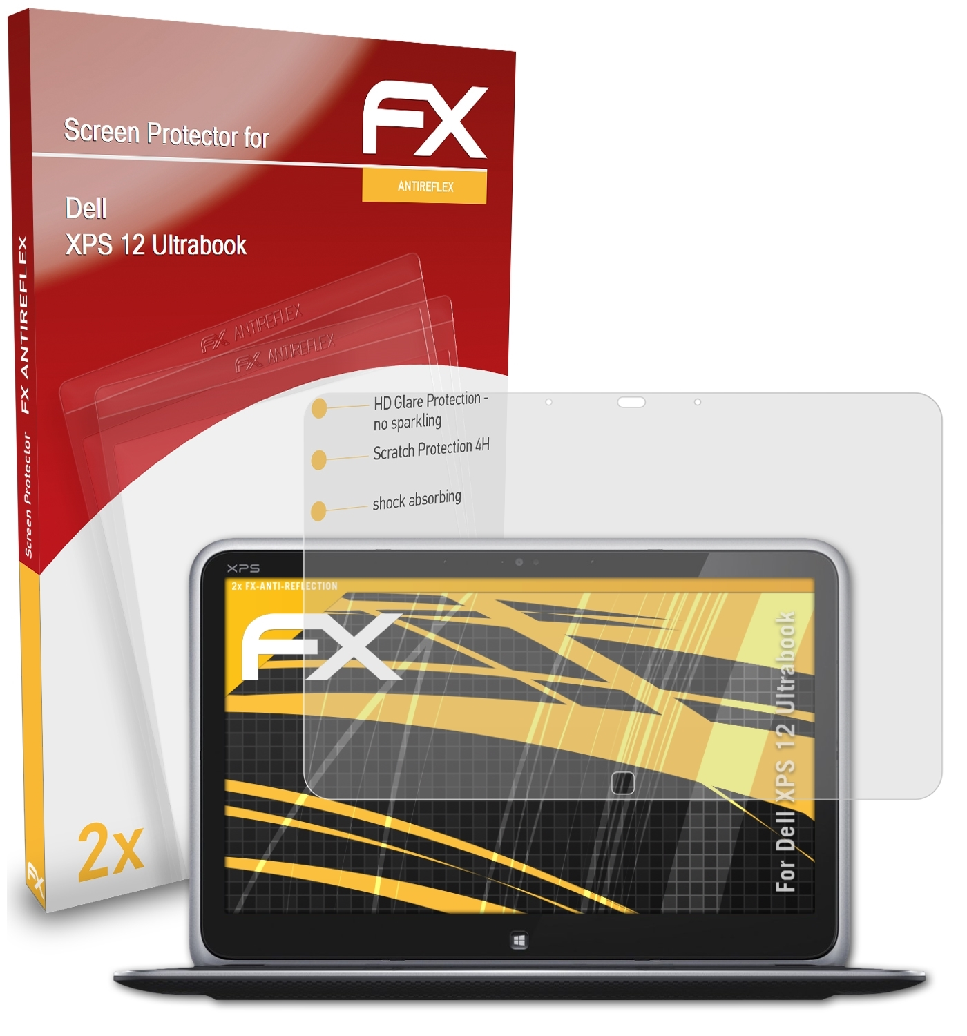 Displayschutz(für FX-Antireflex 12 Ultrabook) 2x ATFOLIX Dell XPS