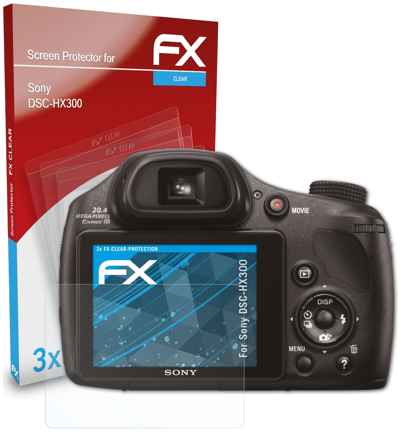ATFOLIX 3x FX-Clear Sony DSC-HX300) Displayschutz(für