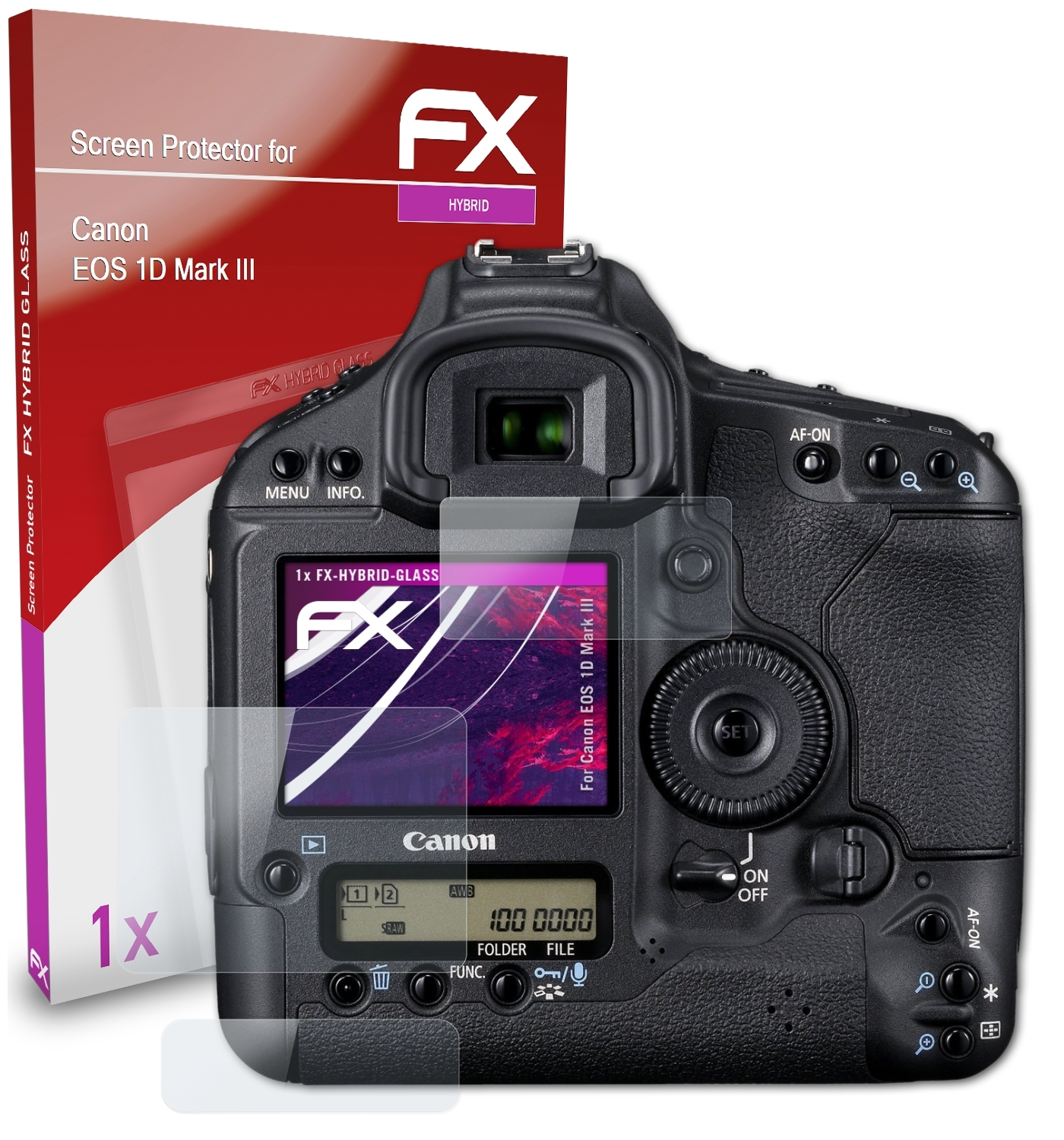 EOS Canon FX-Hybrid-Glass III) 1D ATFOLIX Mark Schutzglas(für