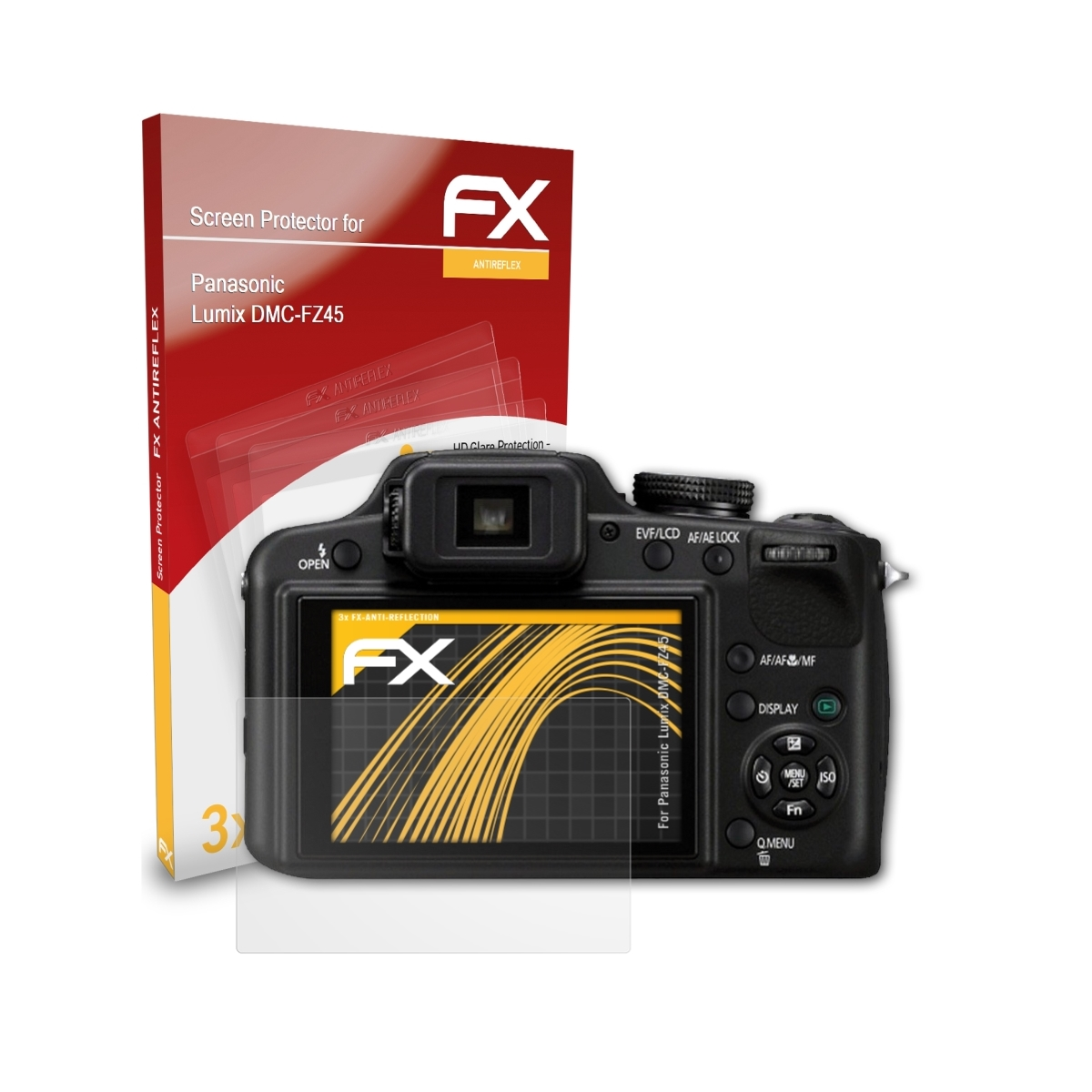 3x DMC-FZ45) Lumix ATFOLIX FX-Antireflex Panasonic Displayschutz(für