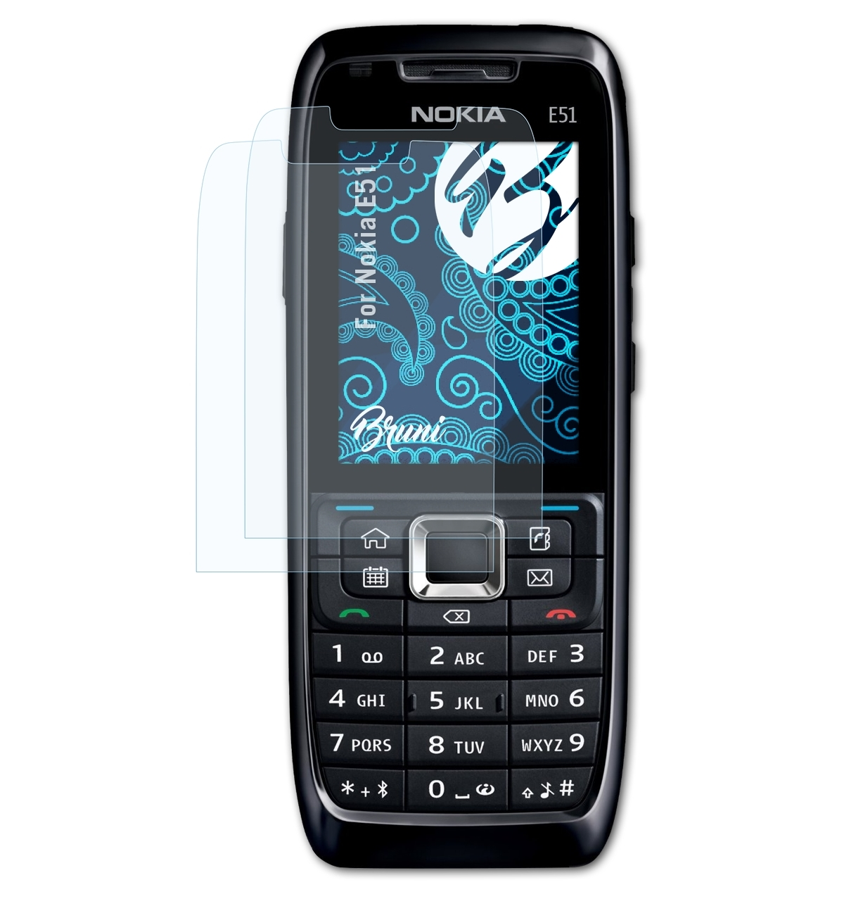 Nokia 2x E51) Schutzfolie(für Basics-Clear BRUNI