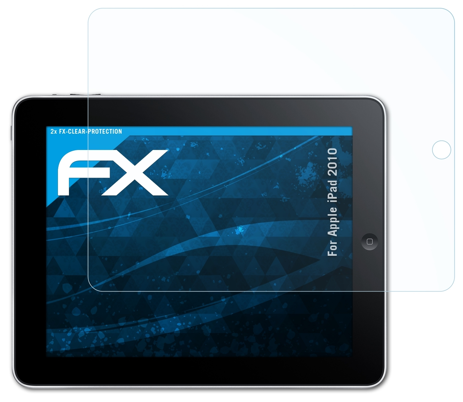 ATFOLIX 2x Apple (2010)) Displayschutz(für iPad FX-Clear