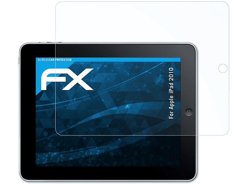 ATFOLIX 2x FX-Clear Displayschutz(für Apple iPad (2010))