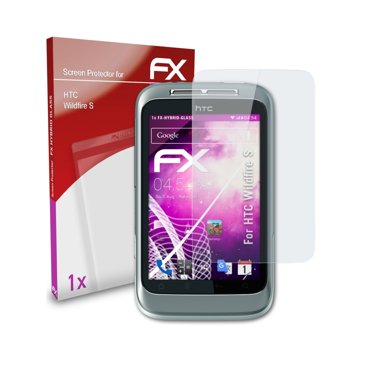 S) FX-Hybrid-Glass HTC Schutzglas(für ATFOLIX Wildfire