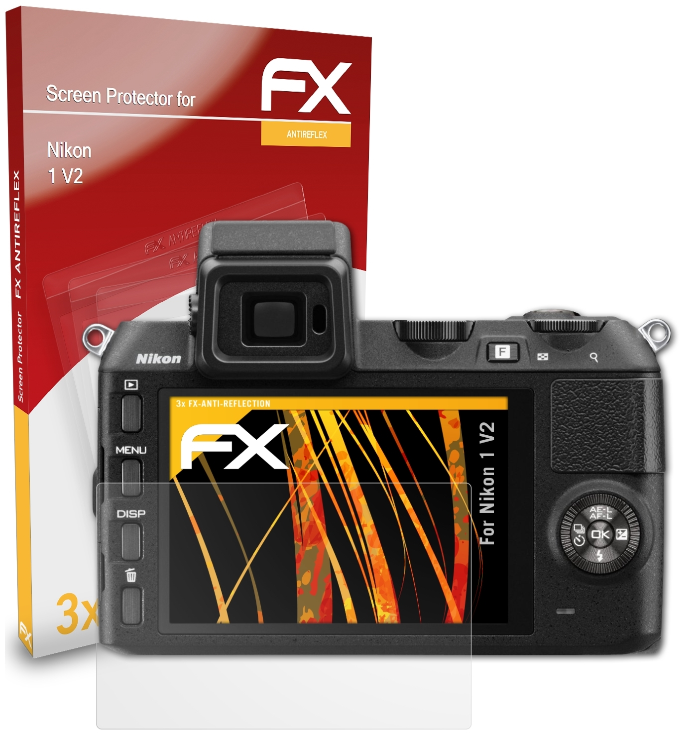 Displayschutz(für FX-Antireflex V2) ATFOLIX 3x Nikon 1