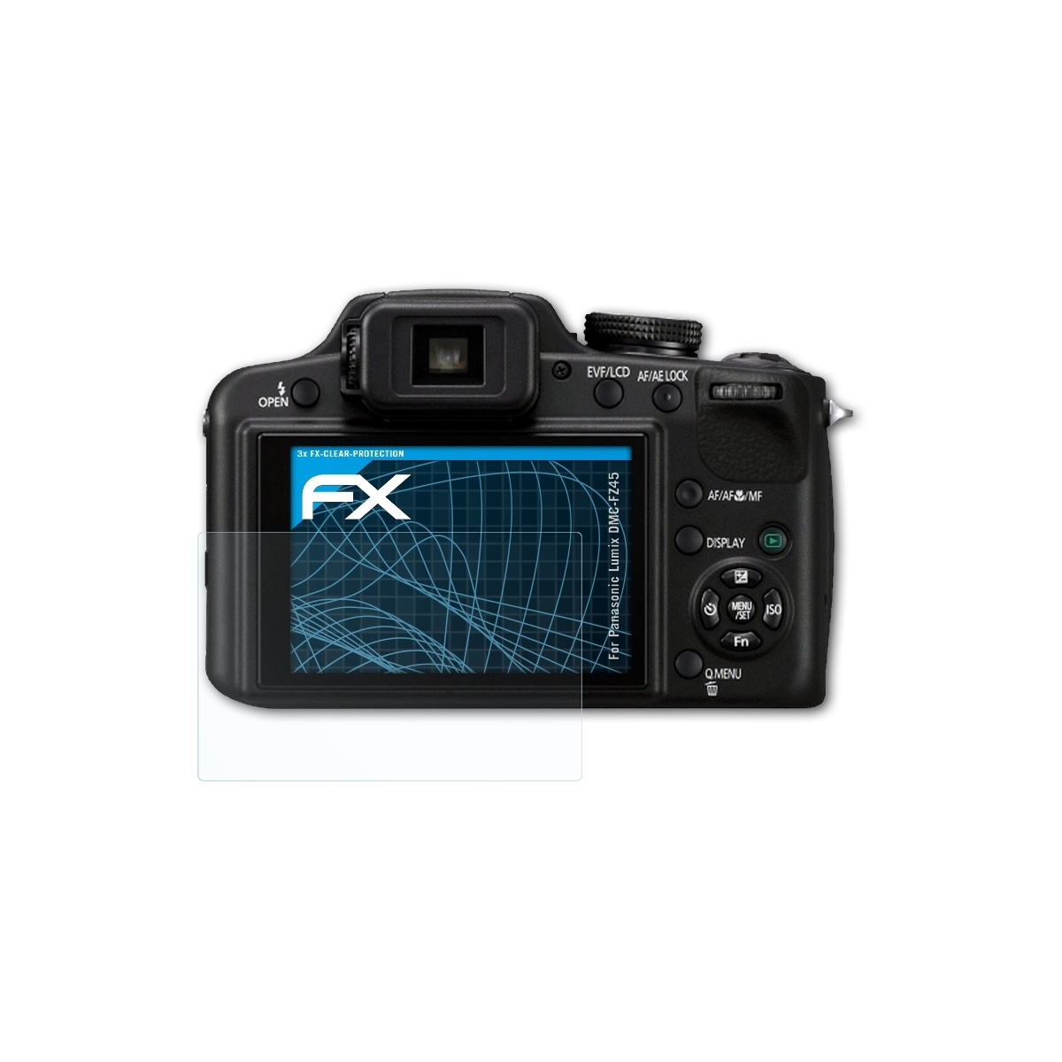 Panasonic Lumix DMC-FZ45) Displayschutz(für 3x ATFOLIX FX-Clear