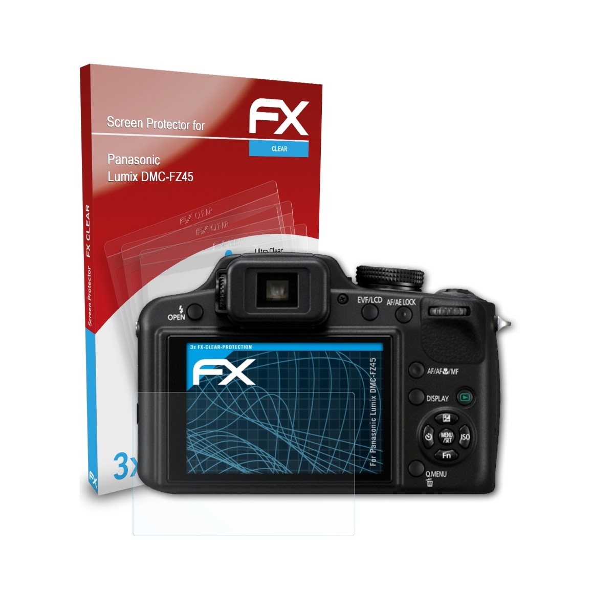 ATFOLIX 3x FX-Clear Panasonic Displayschutz(für Lumix DMC-FZ45)