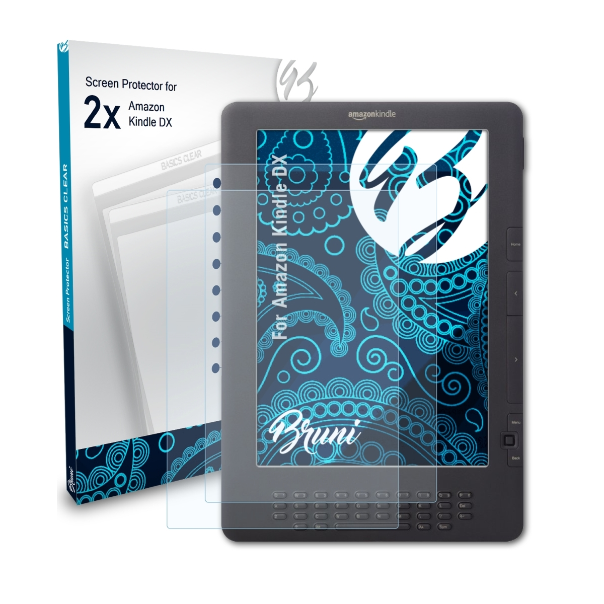 BRUNI 2x Basics-Clear DX) Kindle Schutzfolie(für Amazon