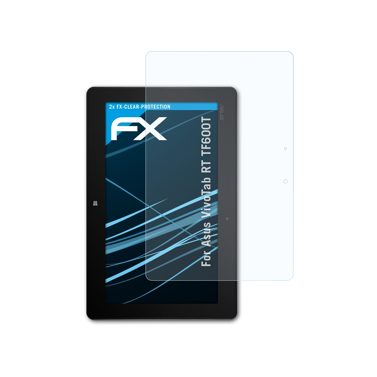 ATFOLIX 2x FX-Clear Displayschutz(für Asus VivoTab TF600T) RT