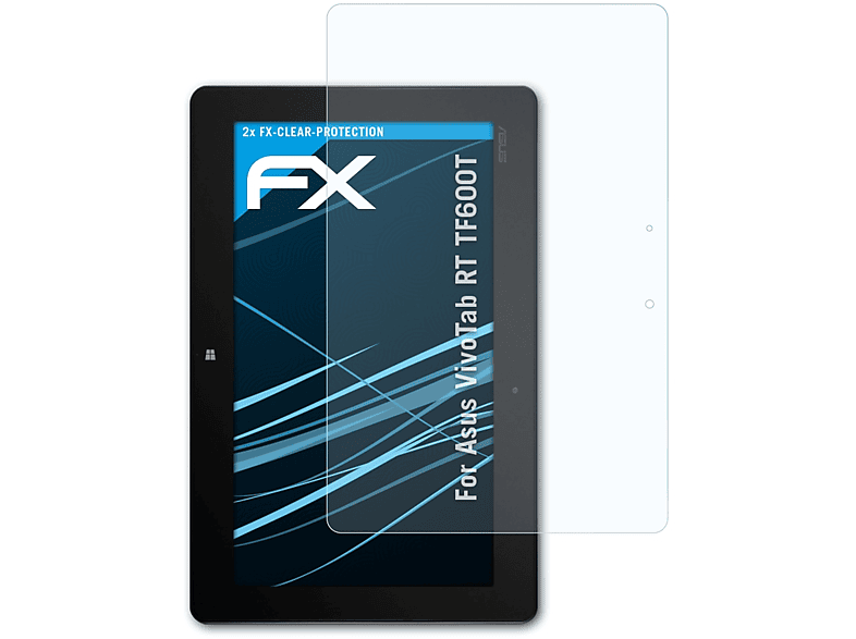 ATFOLIX 2x FX-Clear Displayschutz(für Asus VivoTab RT TF600T) | Tabletschutzfolien