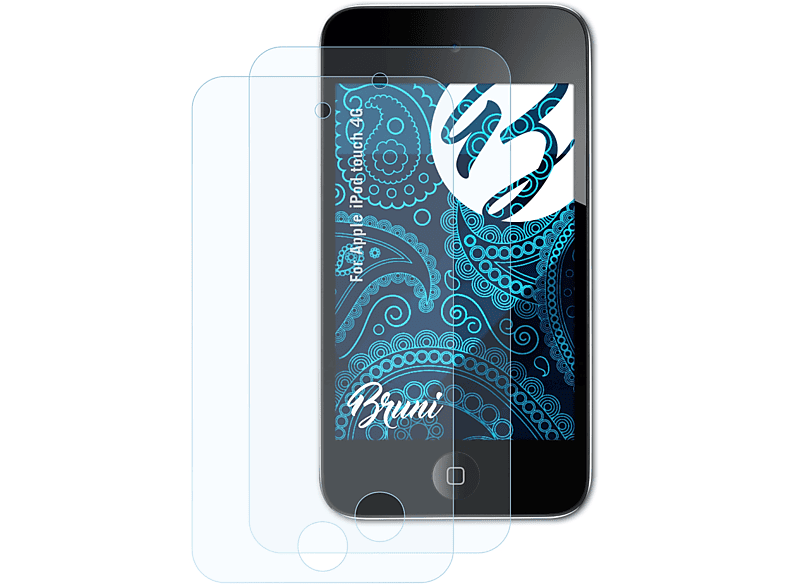 BRUNI 2x Basics-Clear Schutzfolie(für touch Apple 4G) iPod