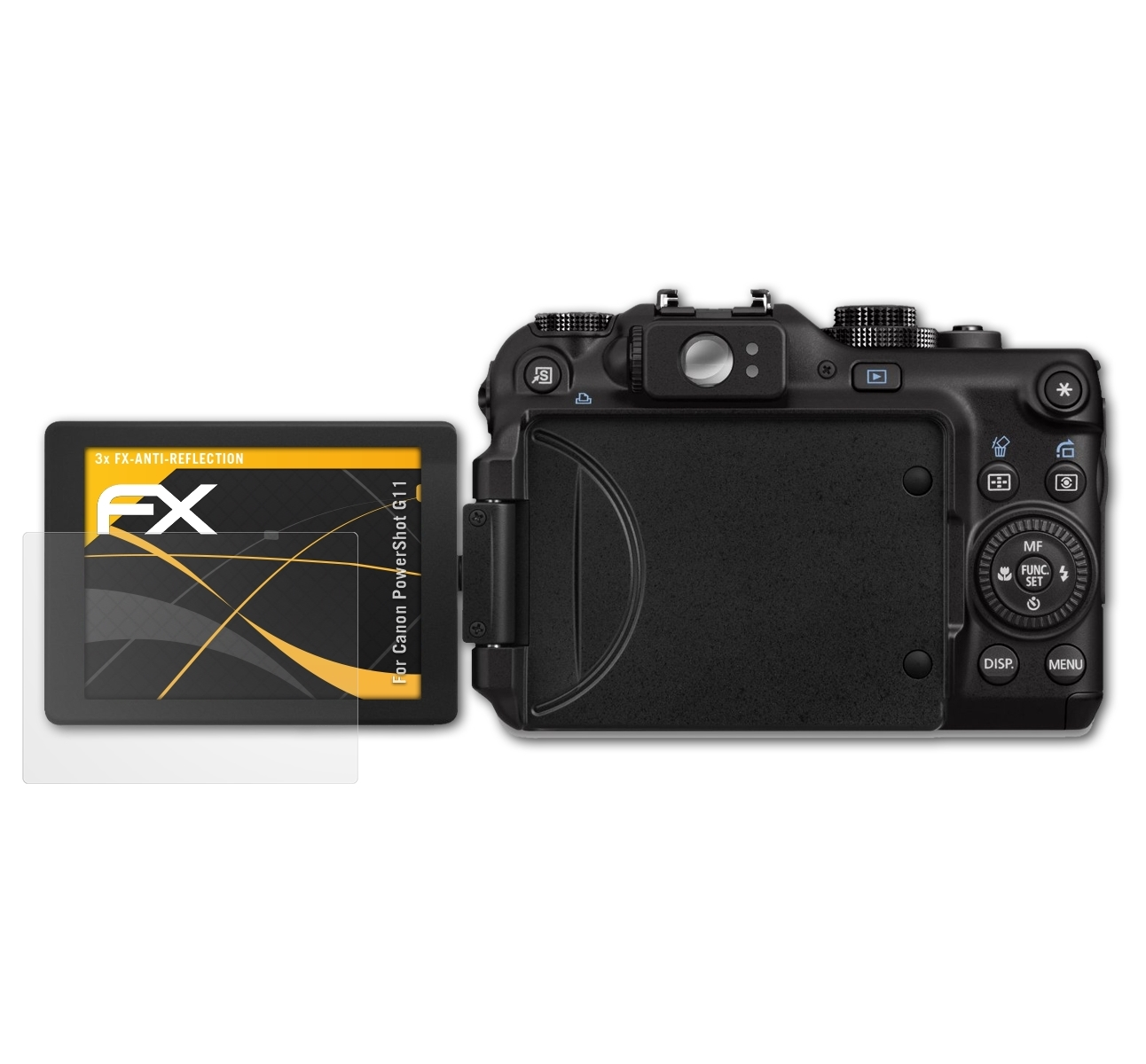 3x Displayschutz(für Canon G11) PowerShot FX-Antireflex ATFOLIX