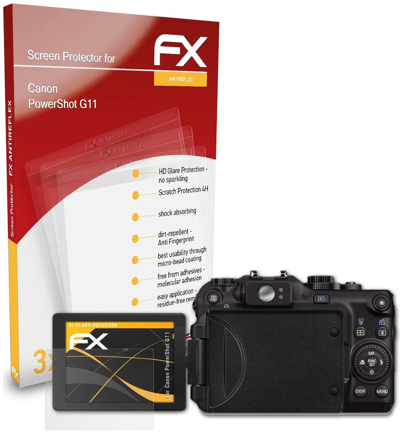 Canon PowerShot Displayschutz(für 3x G11) FX-Antireflex ATFOLIX
