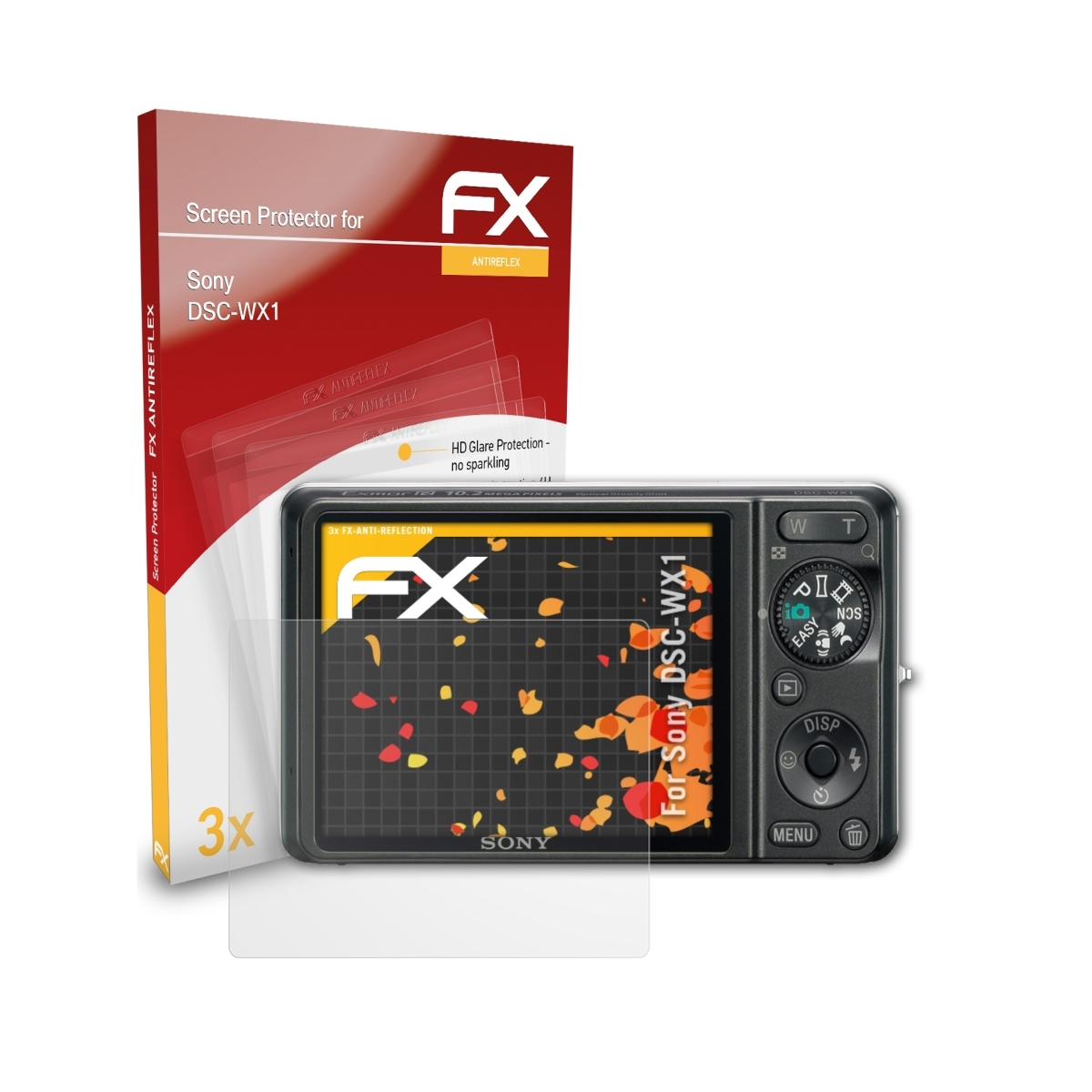 ATFOLIX 3x FX-Antireflex Displayschutz(für Sony DSC-WX1)