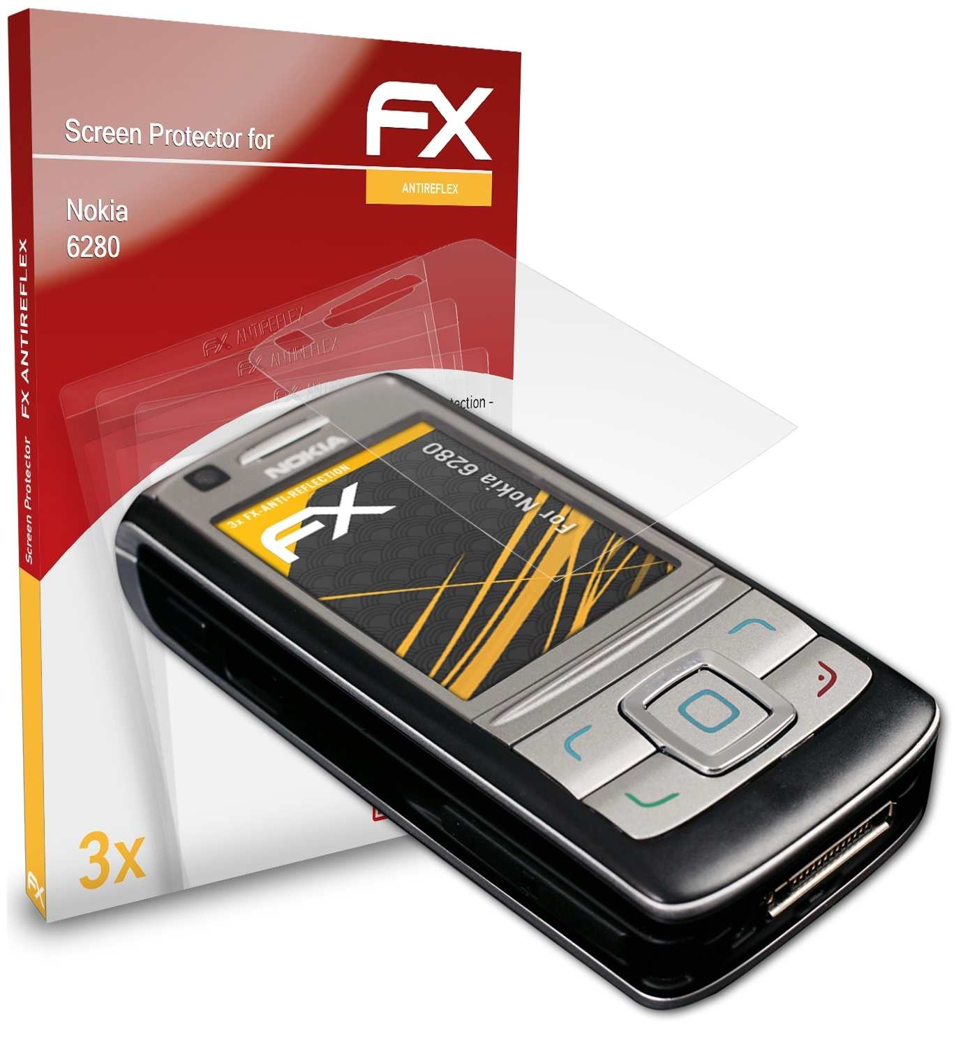 3x Displayschutz(für 6280) ATFOLIX Nokia FX-Antireflex