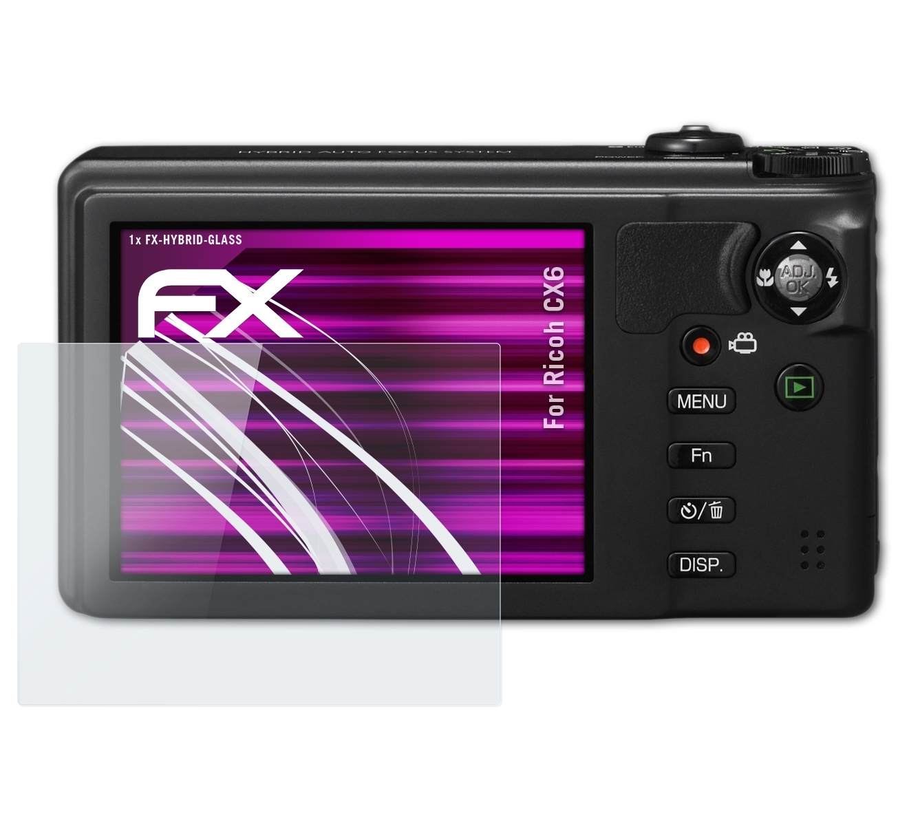 Ricoh CX6) FX-Hybrid-Glass Schutzglas(für ATFOLIX