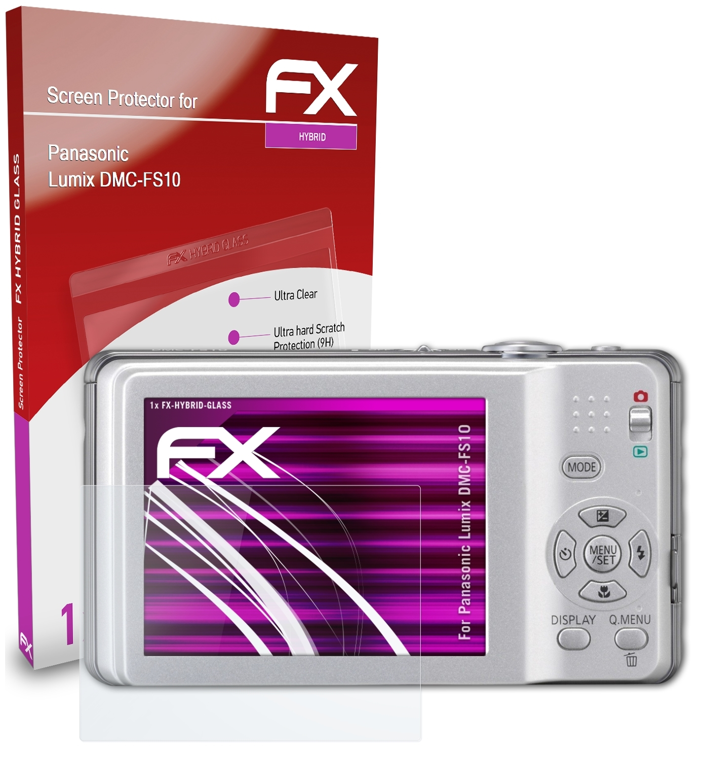ATFOLIX FX-Hybrid-Glass Lumix Schutzglas(für DMC-FS10) Panasonic