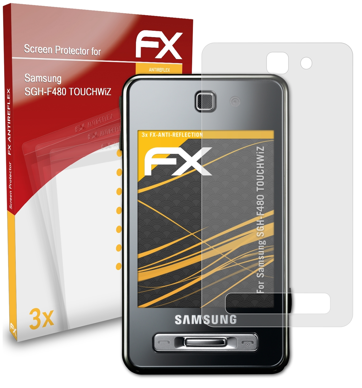 Samsung 3x ATFOLIX TOUCHWiZ) SGH-F480 FX-Antireflex Displayschutz(für