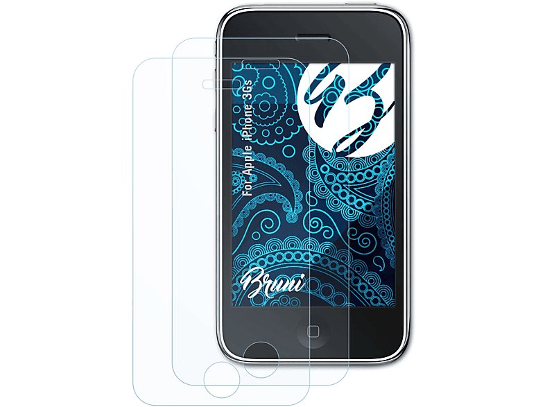 Apple Schutzfolie(für 3Gs) BRUNI Basics-Clear iPhone 2x