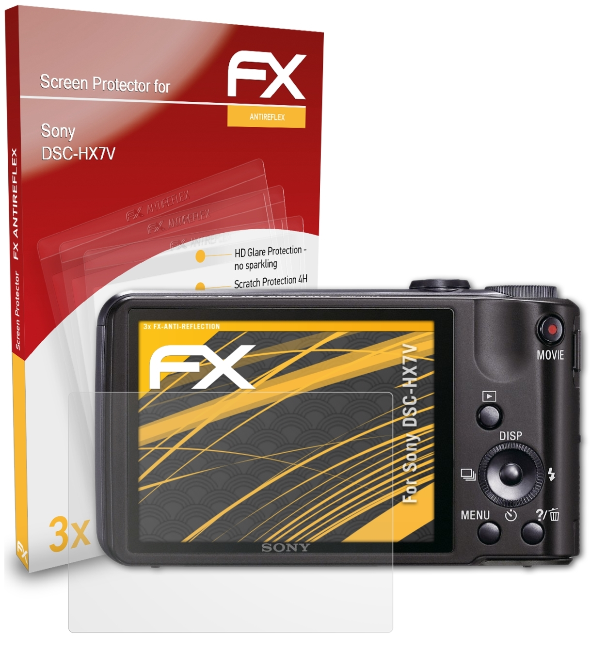 ATFOLIX Displayschutz(für FX-Antireflex DSC-HX7V) Sony 3x