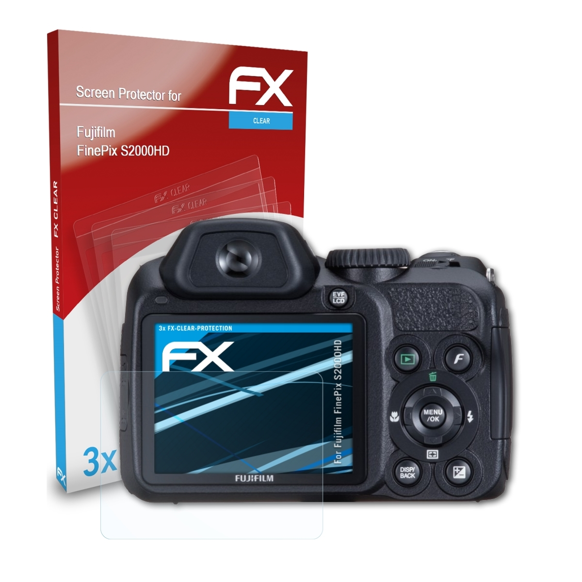 ATFOLIX 3x S2000HD) FX-Clear Displayschutz(für FinePix Fujifilm